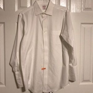 Solid white French cuff shirt non iron